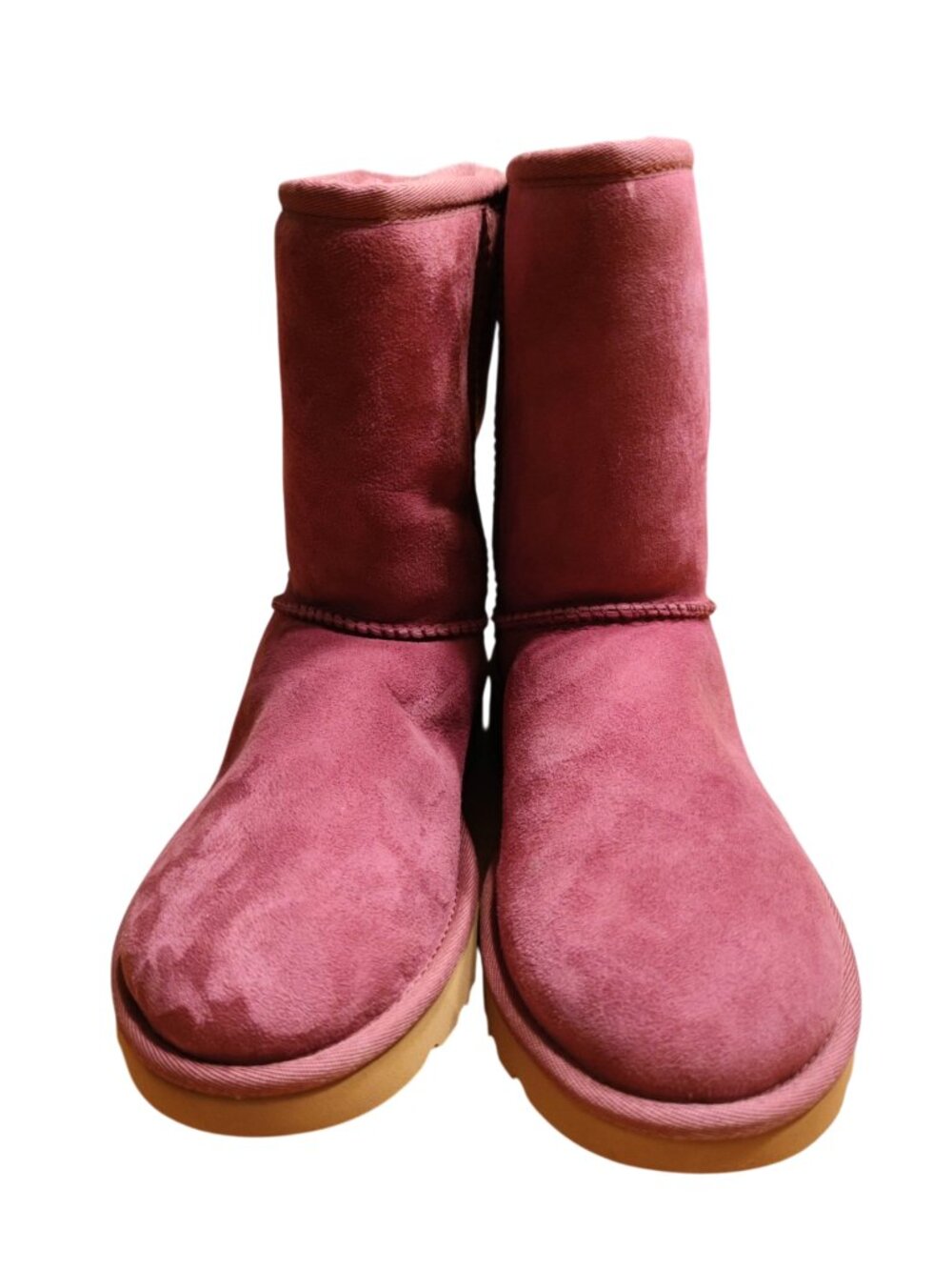 UGG Women's Classic Short II Mid-Calf Winter Boots Size 7M Burgundy 1016223